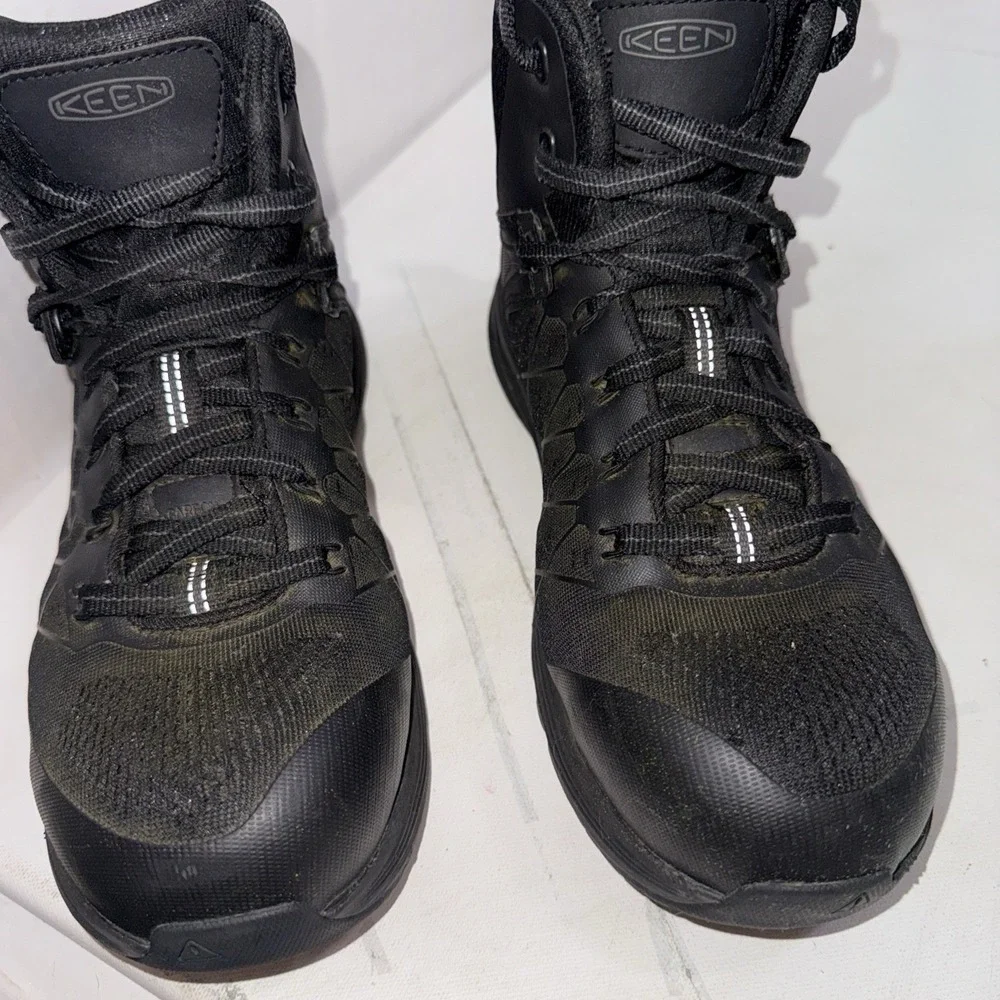 KEEN Utility Men's Vista Energy Mid Work Boots Safety Carbon Toe Shoes Sz 8.5 EE